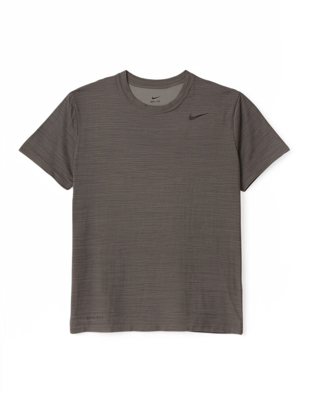 Nike T-shirt top mellem grå stribet polyester til mænd