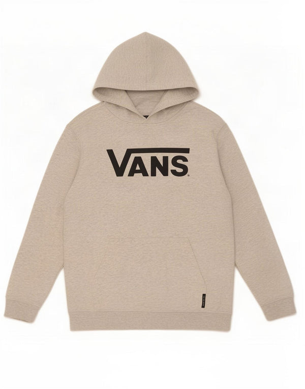 Vans Grafisk hættetrøje til drenge 14-15 år XL Gråflettet bomuld