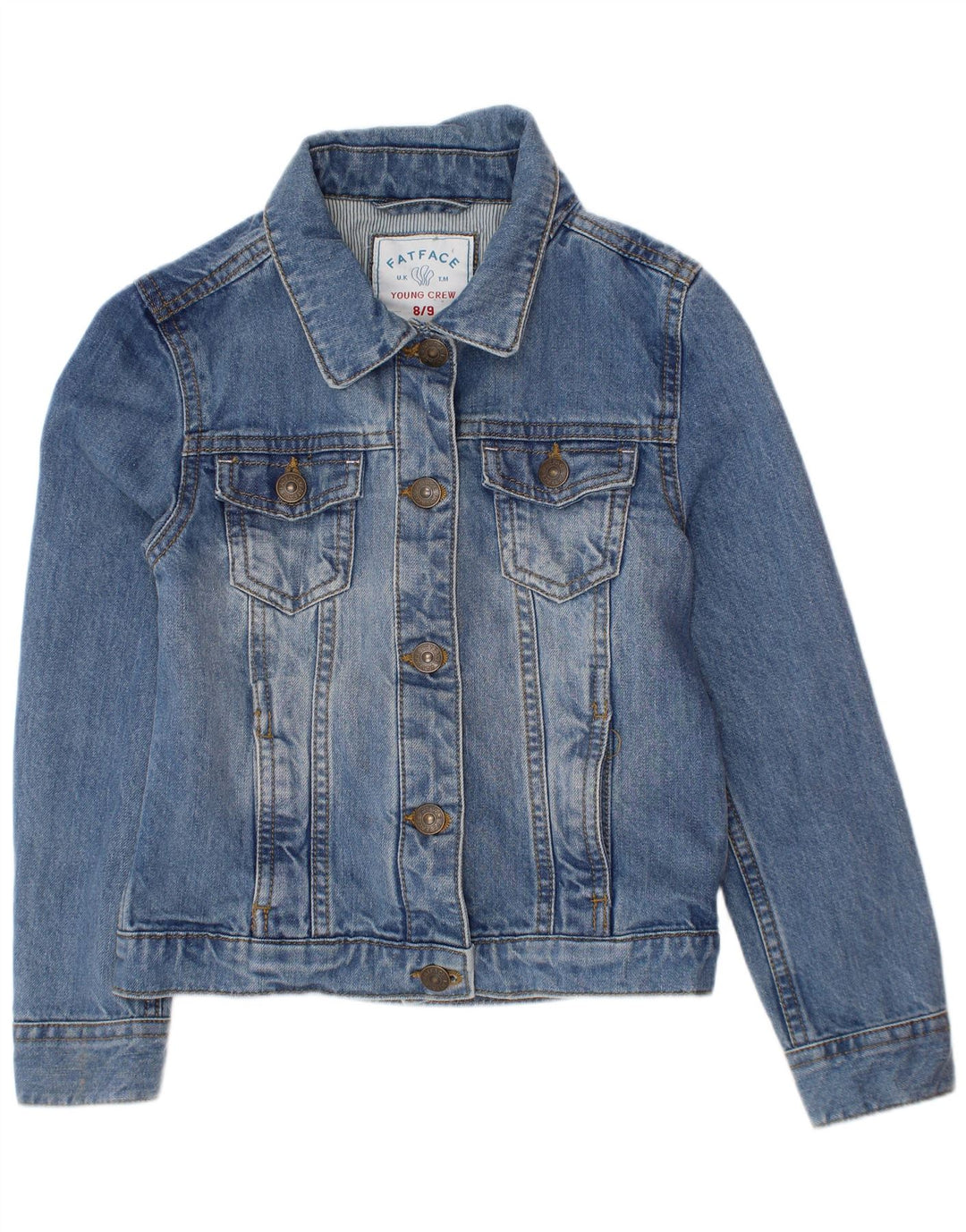 Fat Face piger denimjakke 8-9 år blå bomuld