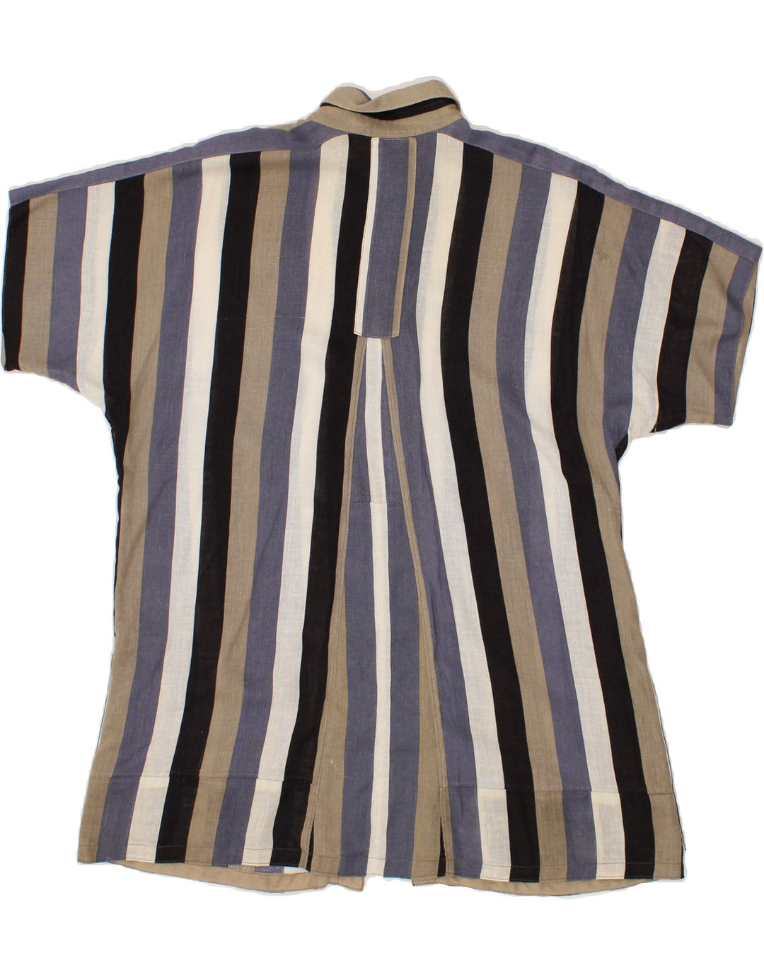 VINTAGE Womens Short Sleeve Shirt UK 14 Large Multicoloured Striped Vintage Vintage and Second-Hand Vintage from Messina Hembry 
