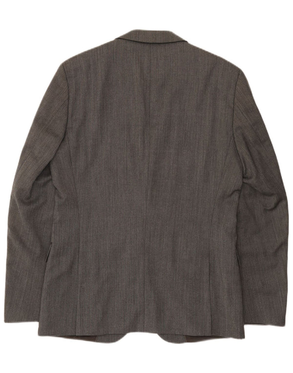 Hugo Boss Herre 2-knaps blazerjakke EU 48 Medium Grey Virgin Wool