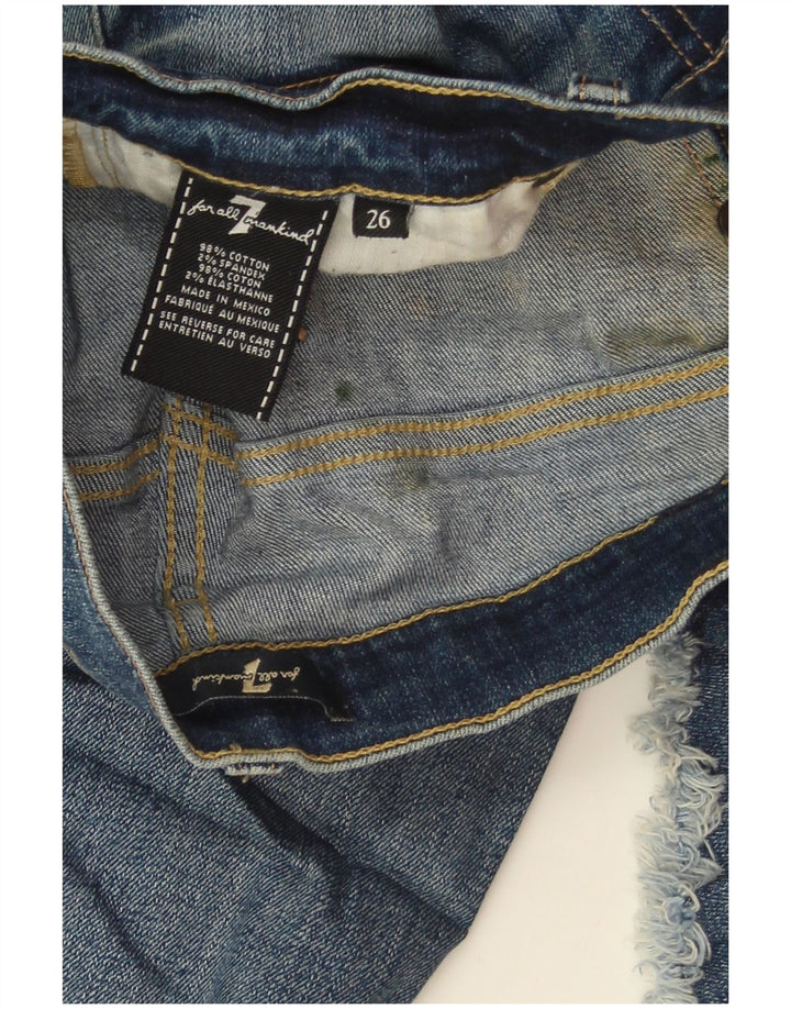 7 TIL ALLE MENNESKER Dame Slim Jeans W26 L26 Blå Bomuld