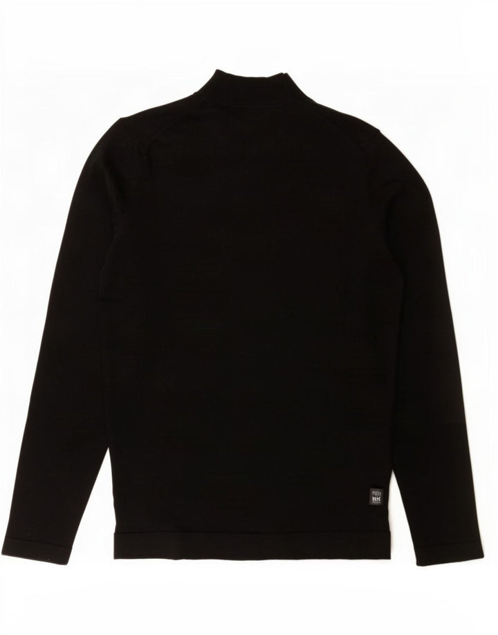 Massimo Dutti Herre Turtle Neck Jumper Sweater Medium Sort Uld