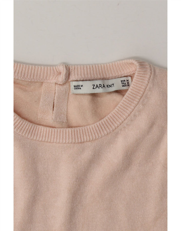 Zara Dame sweater med rund hals DK 12 Medium Pink