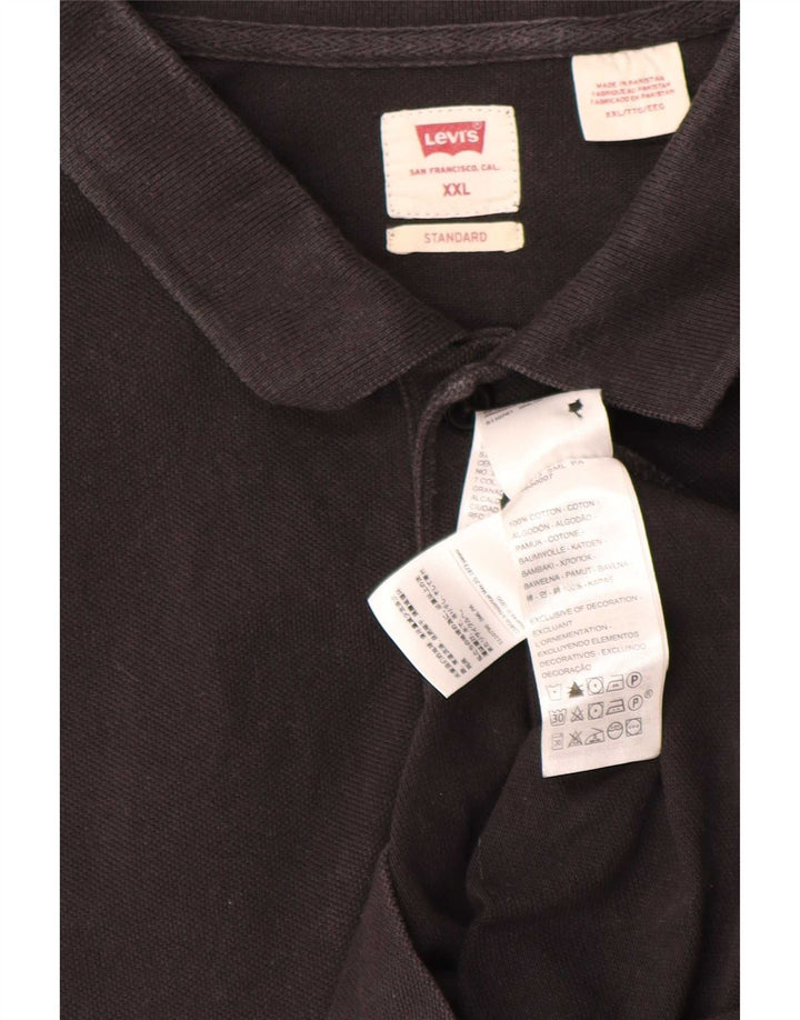 Levi's Herre Standard Polo Shirt 2XL Sort Bomuld