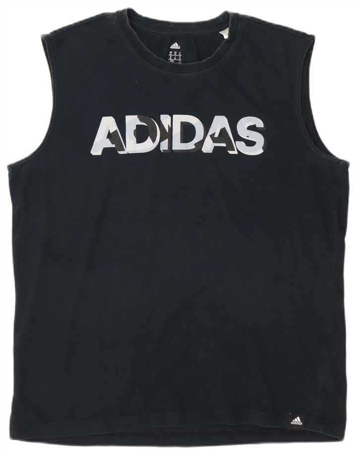 Adidas Herre Grafisk Vest Top XL Sort