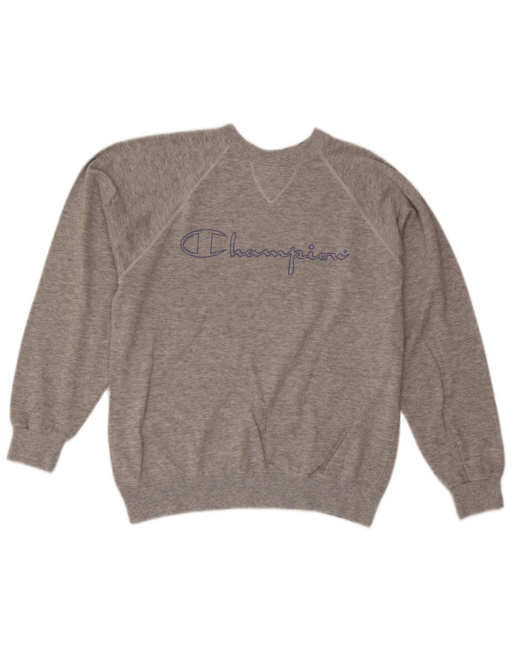 Champion Herre Grafisk Sweatshirt Jumper Lille Grå Flecked