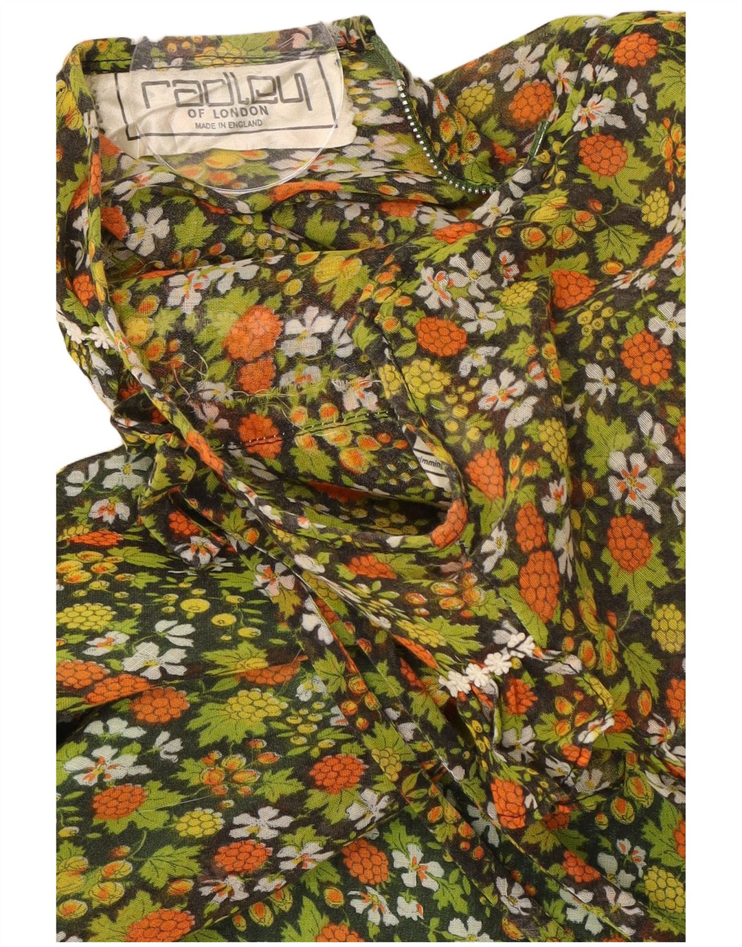RADLEY Womens Ruffle Front Maxi Dress UK 12 Medium Green Floral