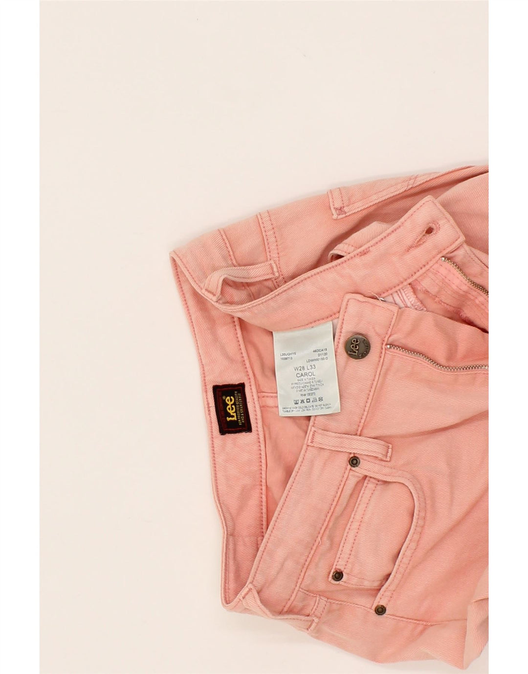 LEE Womens Carol Slim Jeans W28 L28 Pink Cotton Vintage Lee and Second-Hand Lee from Messina Hembry 
