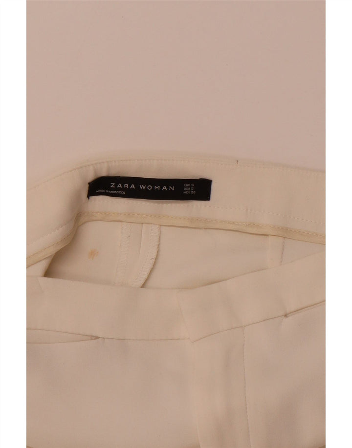 ZARA Slim Casual Bukser Små W26 L25 Hvide