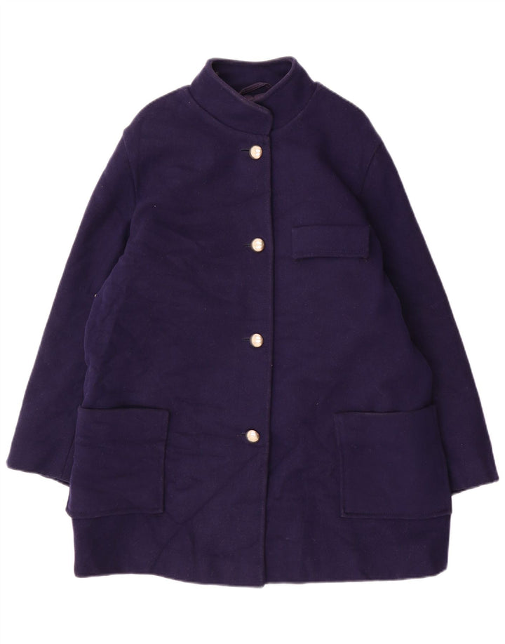 Vintage overfrakke til kvinder UK 14 Medium Navy Blue