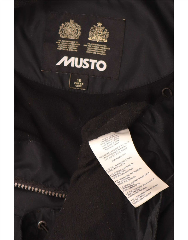 Musto Dame Oversized Windbreaker Jacket UK 16 Large Black Colourblock