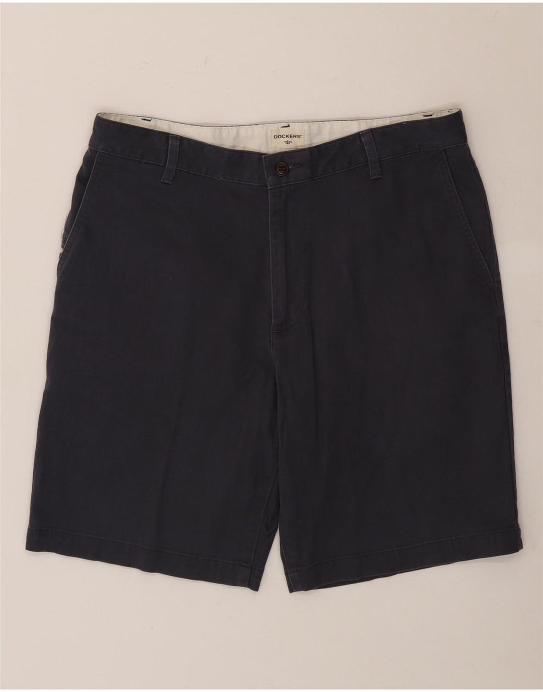 DOCKERS Mens Chino Shorts W34 Large Navy Blue Cotton Vintage Dockers and Second-Hand Dockers from Messina Hembry 
