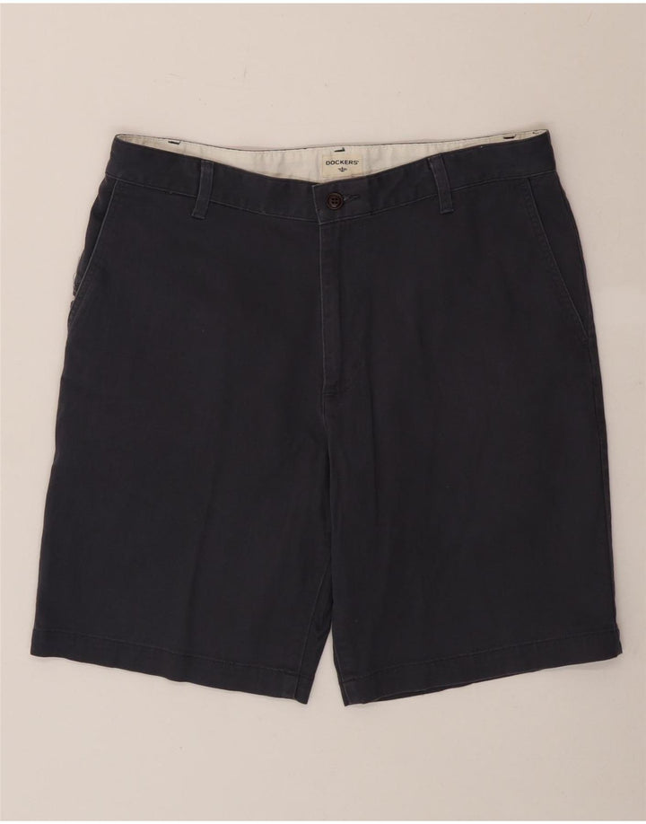 DOCKERS Mens Chino Shorts W34 Large Navy Blue Cotton Vintage Dockers and Second-Hand Dockers from Messina Hembry 