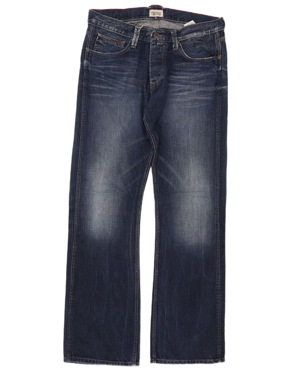 TOMMY HILFIGER Bootcut jeans til mænd W34 L34 Marineblå bomuld