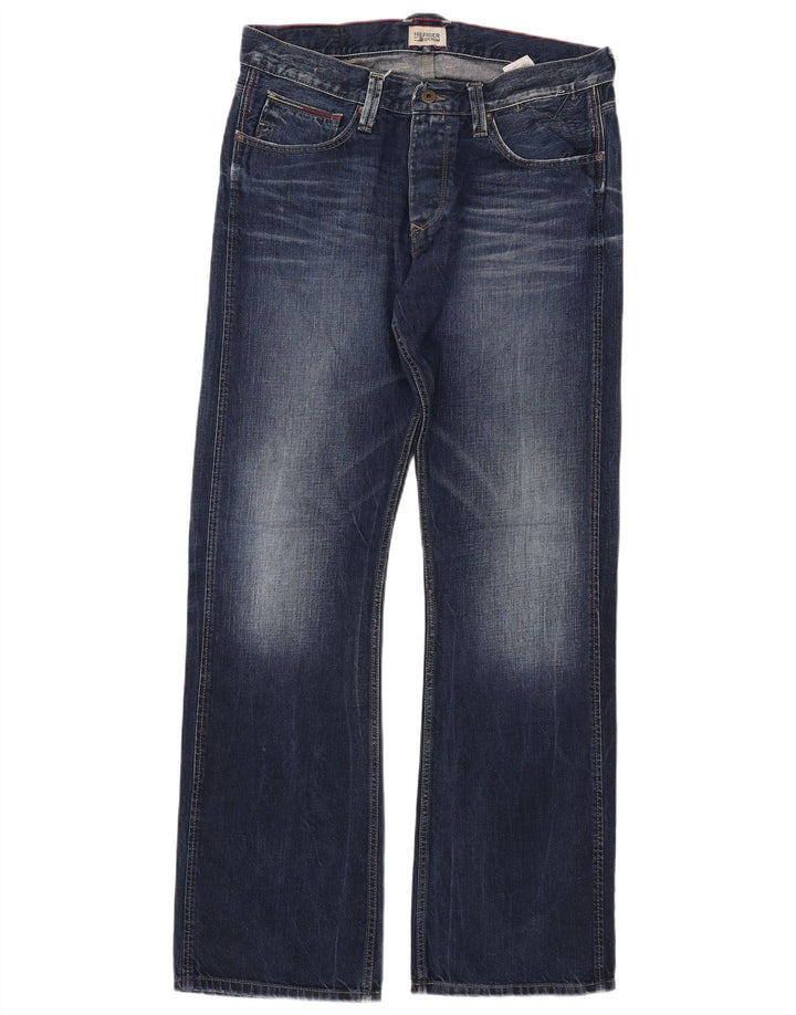 TOMMY HILFIGER Bootcut jeans til mænd W34 L34 Marineblå bomuld