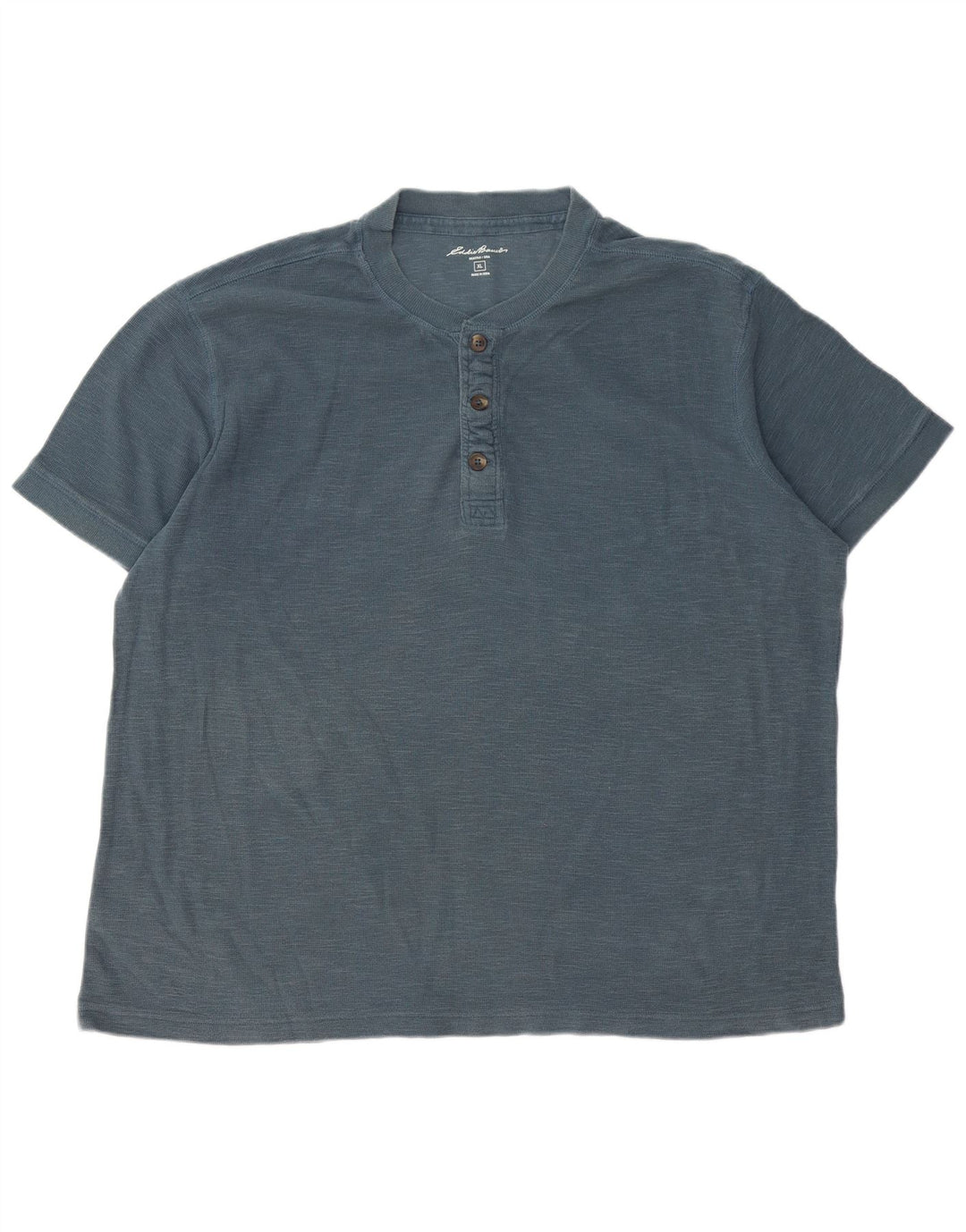 EDDIE BAUER Herre T-Shirt Top XL Blå Bomuld