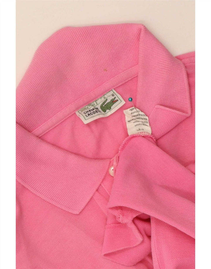 Lacoste Polo skjorte til mænd størrelse 6 XL Pink Bomuld