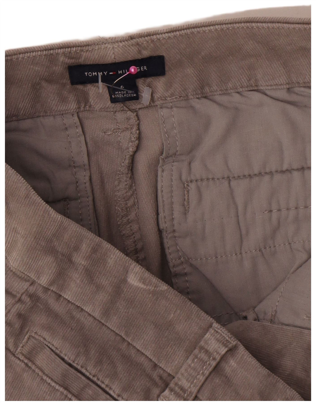 Tommy Hilfiger Dame Bootcut Corduroy Bukser US 6 Medium W32 L31 Grå