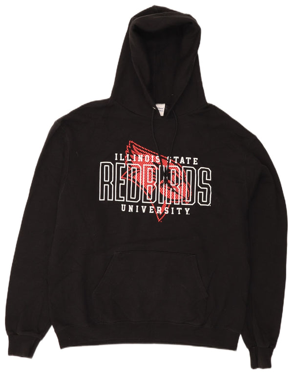Champion Herre Illinois State Redbirds Grafisk Hoodie Jumper Large Sort