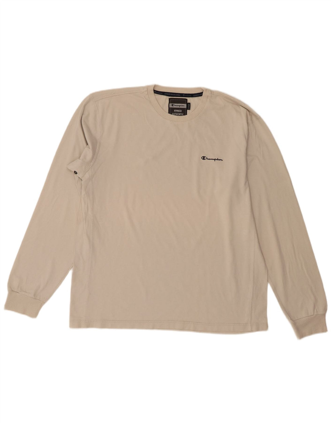 Champion Herre Top Langærmet XL Off White Bomuld
