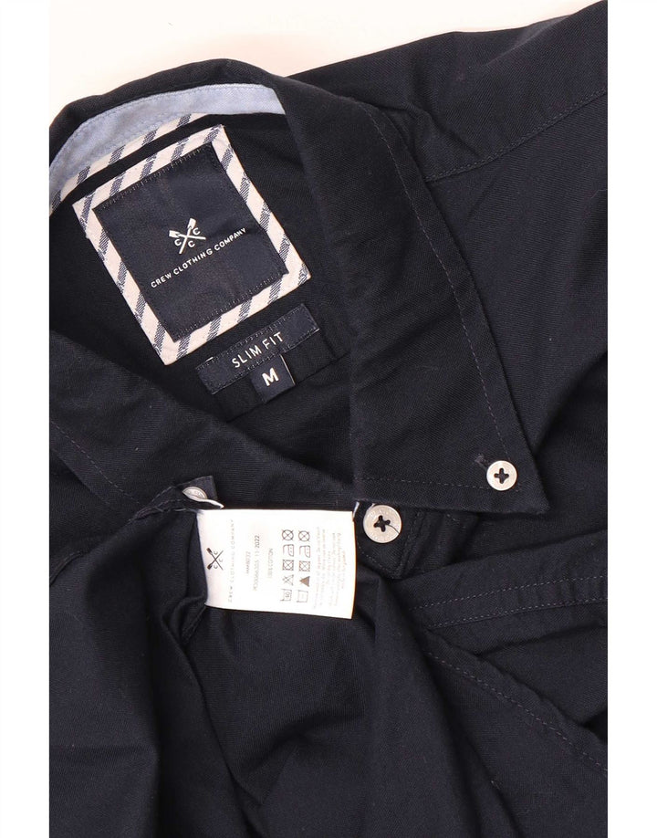 Besætningstøj Herre Slim Fit skjorte Medium marineblå bomuld