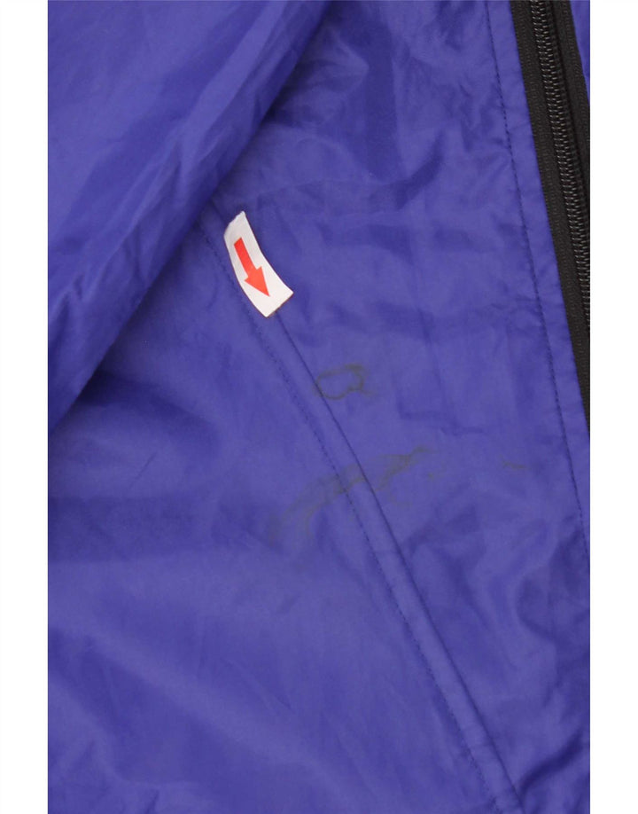 Vintage herre hættetrøje regnjakke UK 40 Stor lilla polyester