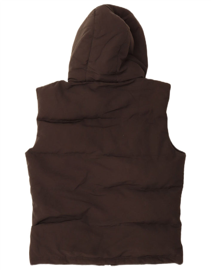 Superdry Polstret Gilet med hætte til mænd UK 40 Stor sort polyester