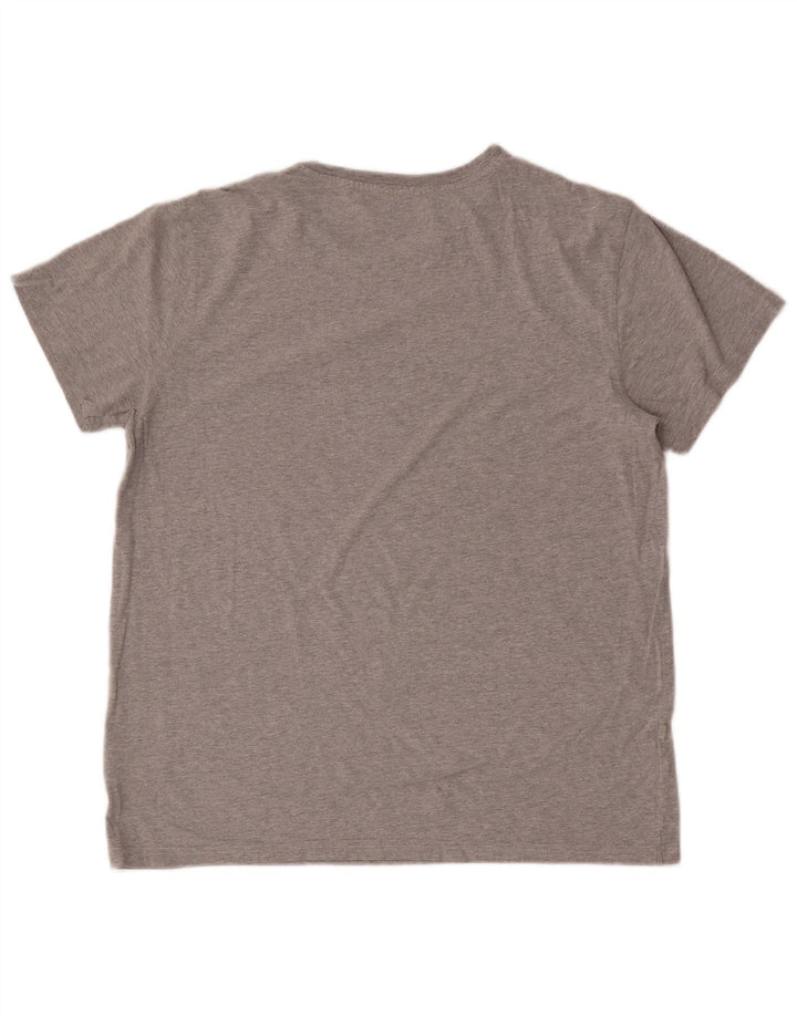 Lee Herre T-Shirt Top Stor Grå Bomuld