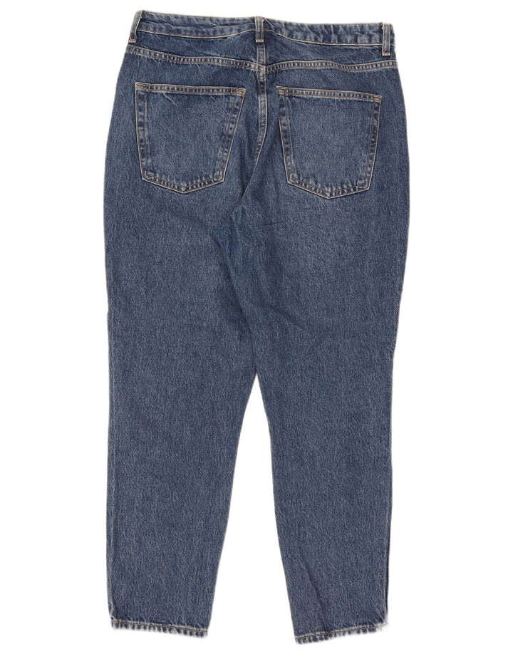 Topshop Dame Mom Tapered Jeans W32 L26 Blå Polyester