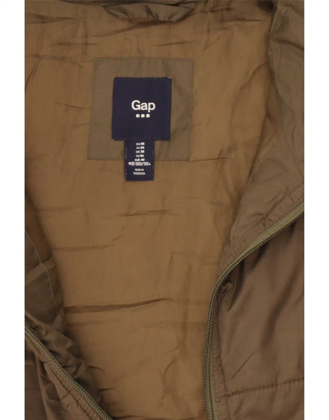Gap Herre Polstret Gilet UK 38 Medium Khaki Polyester