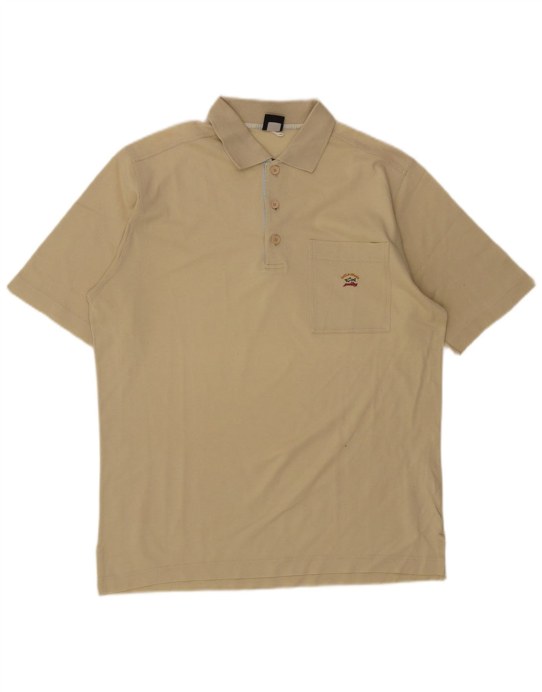 Paul & Shark herre poloskjorte stor beige bomuld