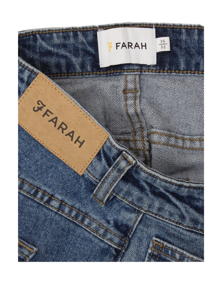 Farah Dame Slim Jeans W36 L32 Blå Bomuld