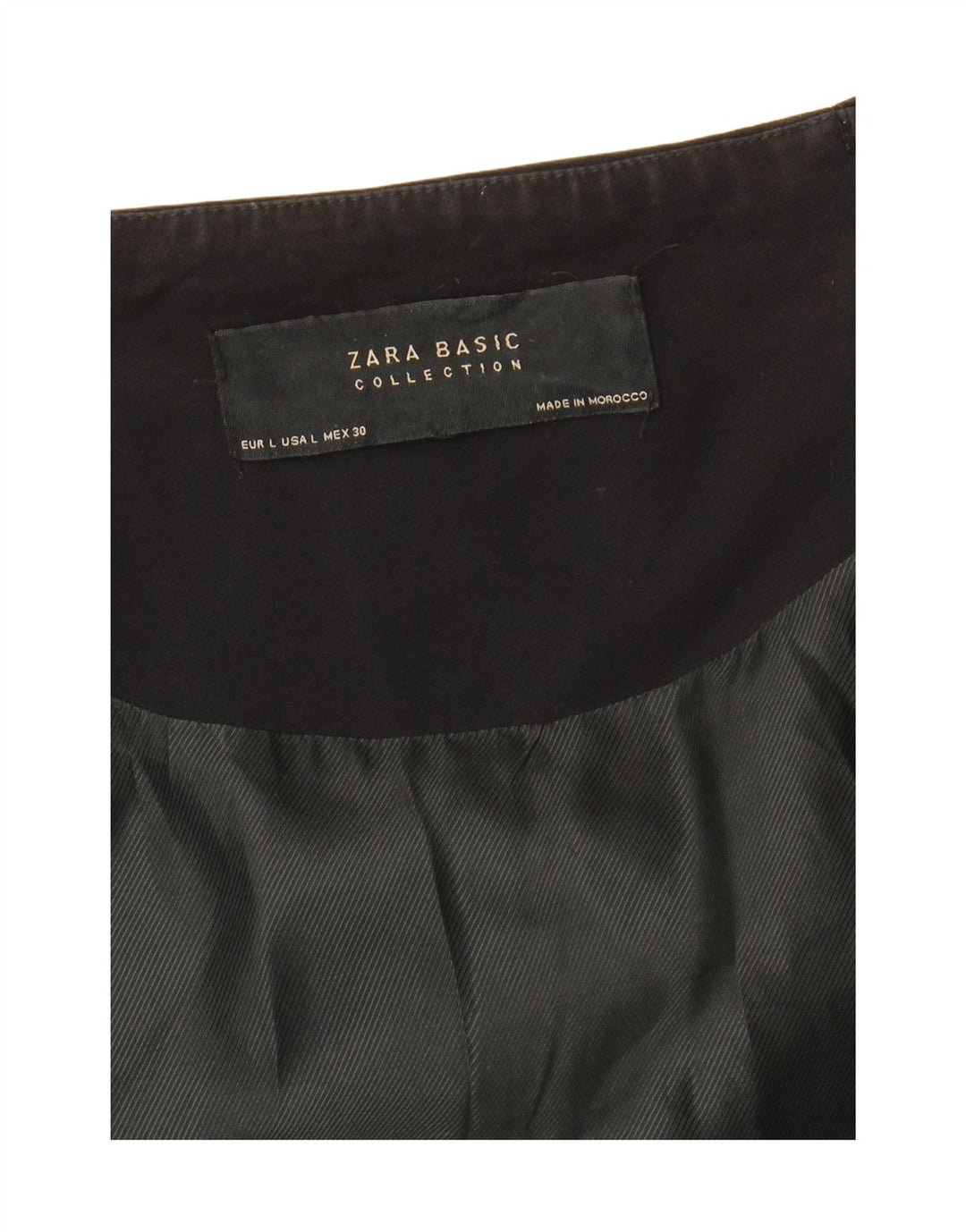 Zara Womens Longline Ærmeløs Åben Blazer Jacket UK 16 Large Black