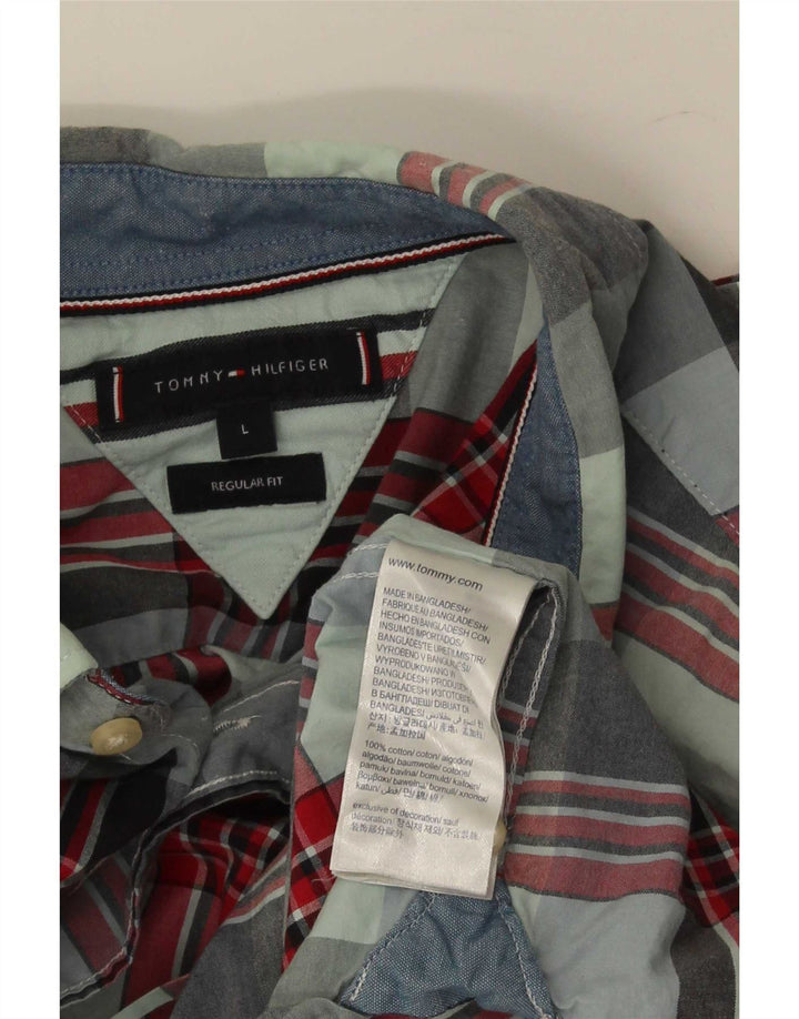 Tommy Hilfiger Herre Regular Fit skjorte Stor flerfarvet ternet bomuld