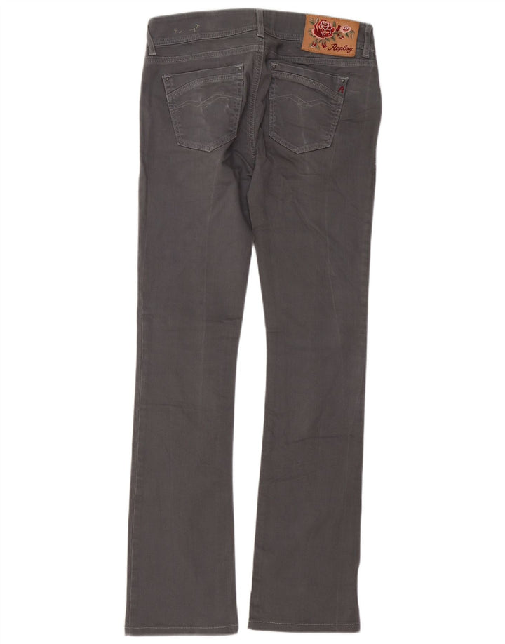REPLAY Dame Rearmy Bootcut Jeans W28 L32 Grå Bomuld
