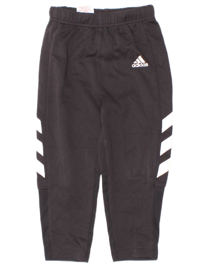 Adidas drenge grafiske træningsdragt bukser 2-3 år Sort Colourblock