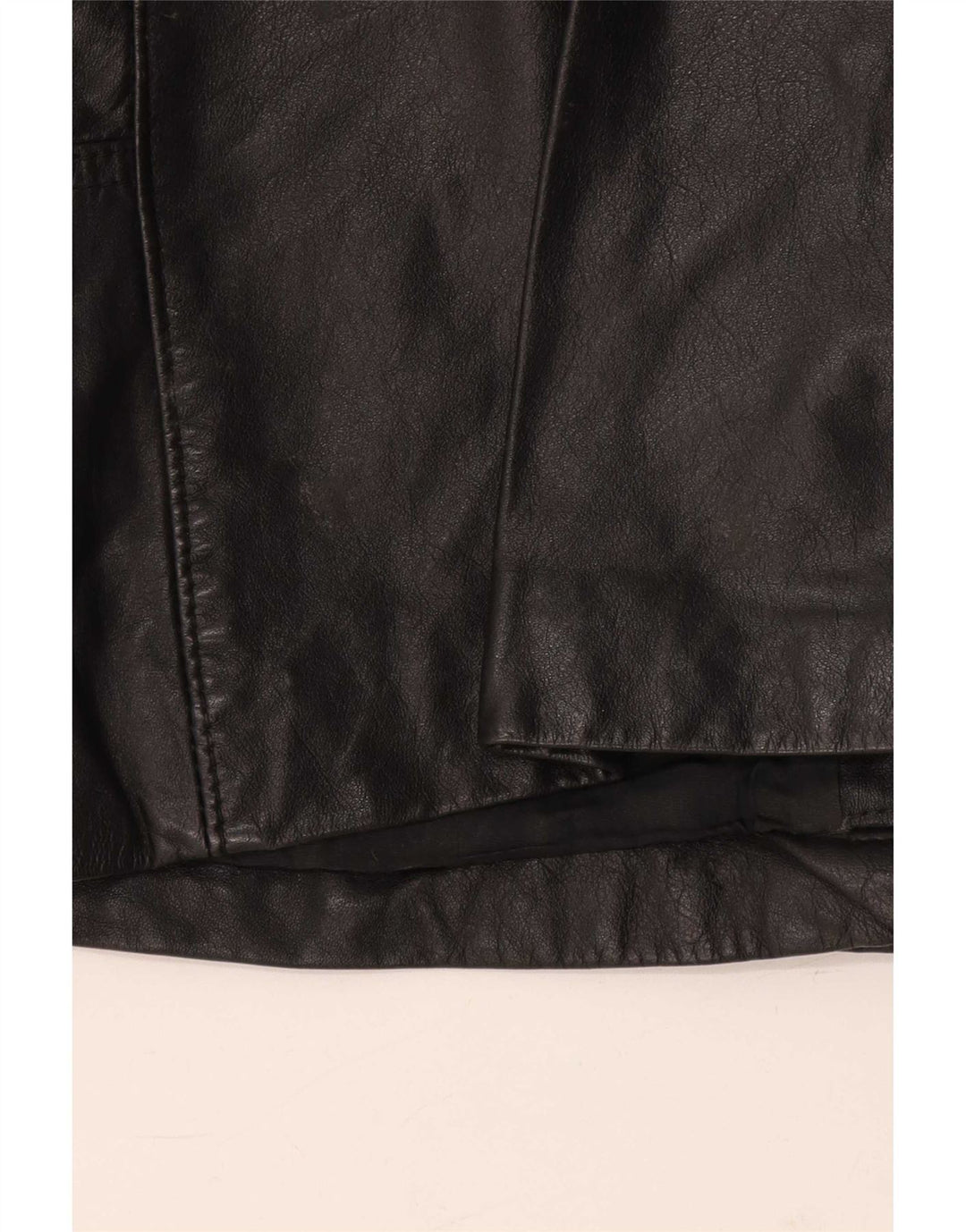 Vintage læderjakke til kvinder UK 10 Small Black