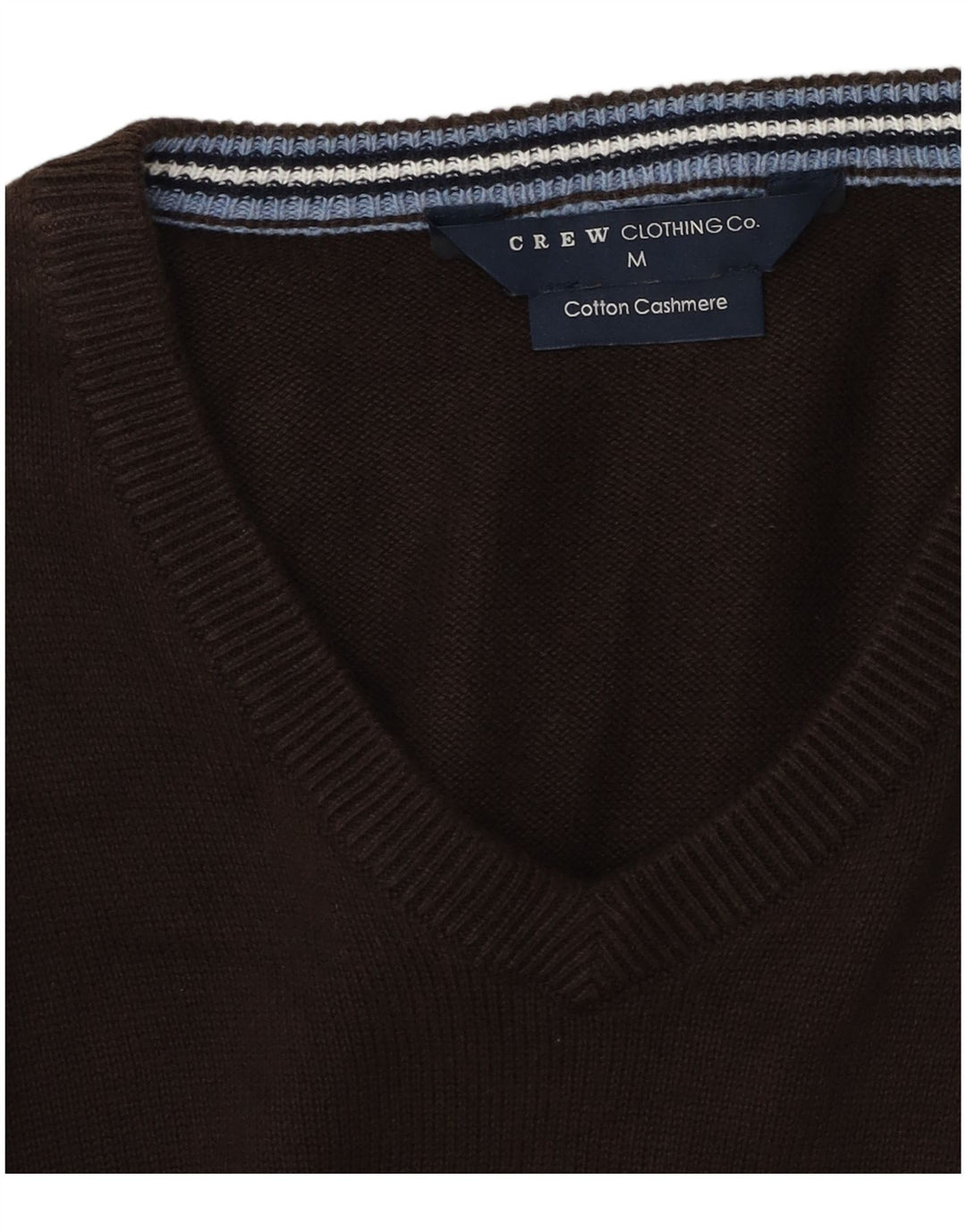 Besætningstøj Herre V-hals sweater Medium brun bomuld