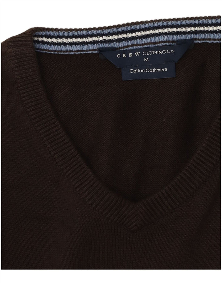 Besætningstøj Herre V-hals sweater Medium brun bomuld