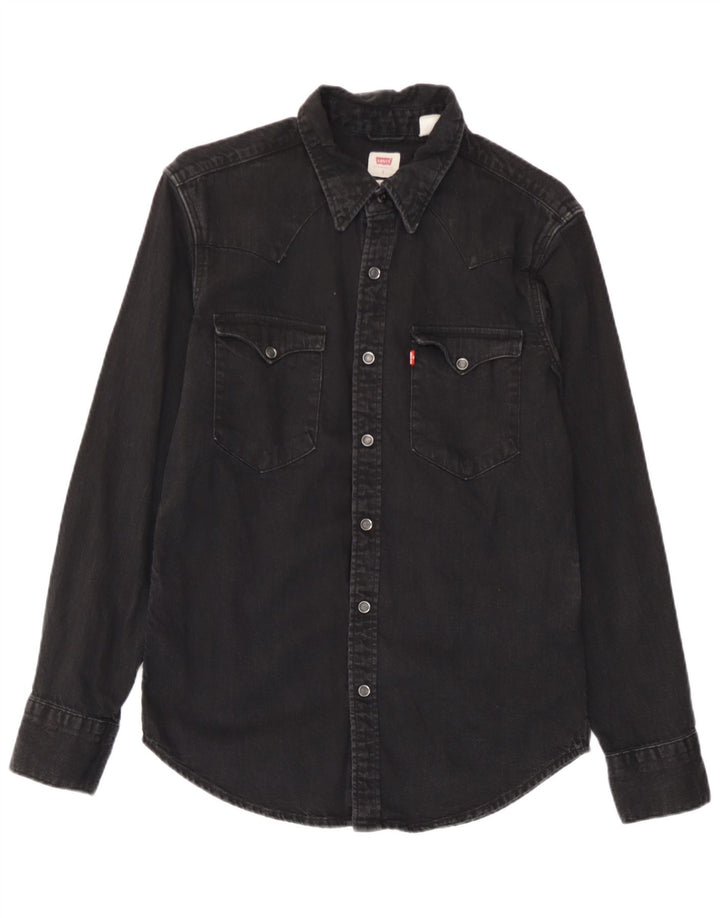 Levi's Standard denimskjorte til mænd Lille sort bomuld