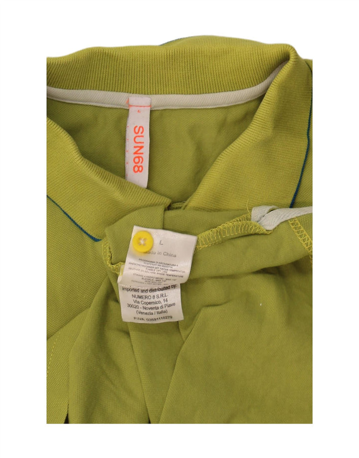 Sun68 Herre poloshirt Stor grøn bomuld