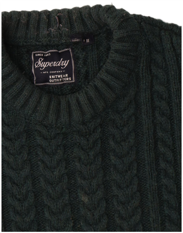 Superdry sweater med rund hals til mænd mellemgrøn akryl