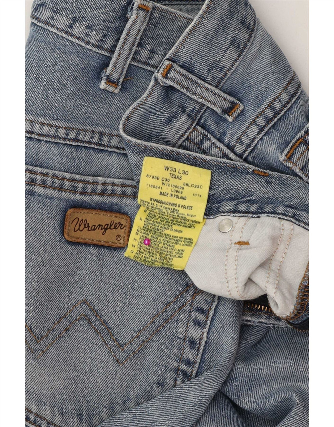 Wrangler Straight Jeans til mænd W33 L30 blå bomuld
