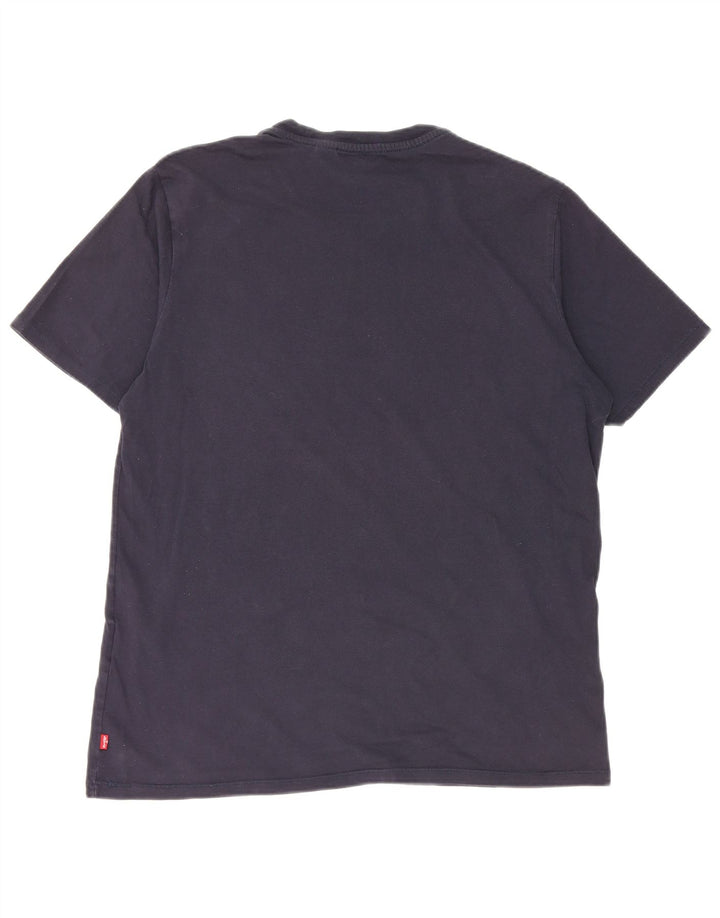 Levi's Herre grafisk T-shirt Top Stor marineblå bomuld