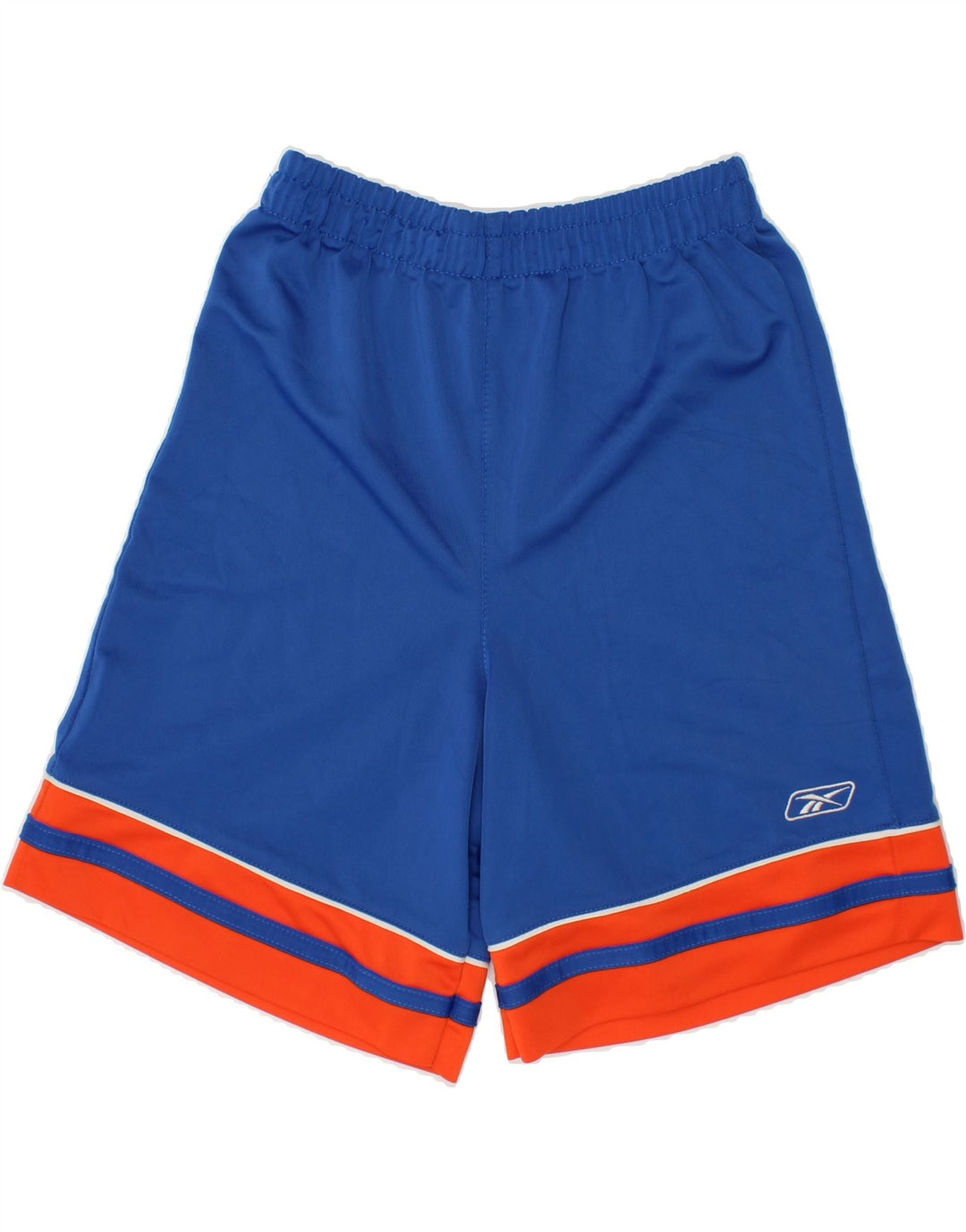 REEBOK Boys Sport Shorts 5-6 Years Blue Colourblock Polyester Vintage Reebok and Second-Hand Reebok from Messina Hembry 