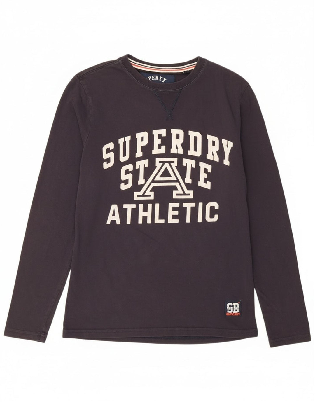 Superdry Herre grafisk top Langærmet lille marineblå bomuld