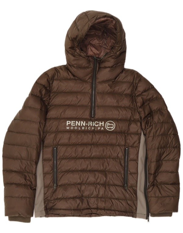 Woolrich Herre Penn-Rich grafisk polstret jakke UK 38 Medium Khaki