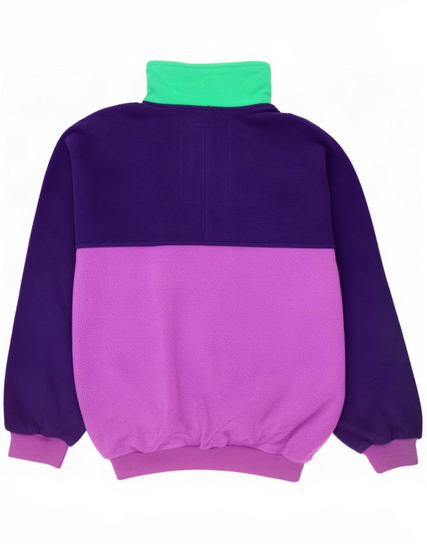 Bailo Herre lynlås-hals Fleece Jumper IT 52 Stor lilla farveblok