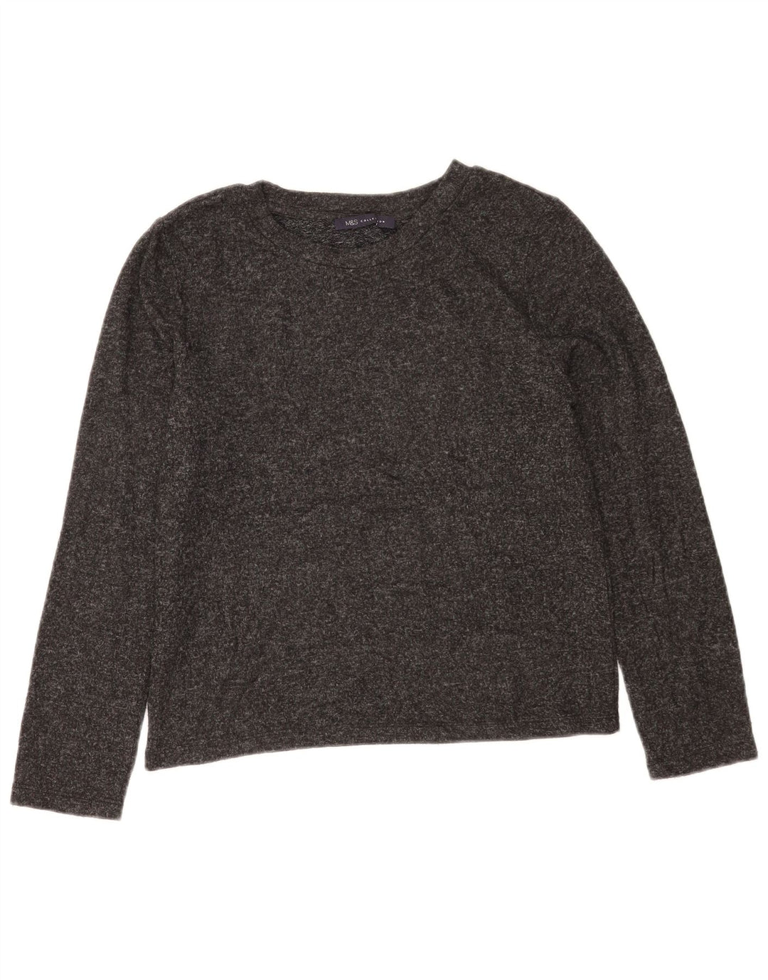 Marks & Spencer Dametop Langærmet UK 12 Medium Grey Polyester
